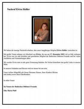 Nachruf Elvira Hessler 17122025